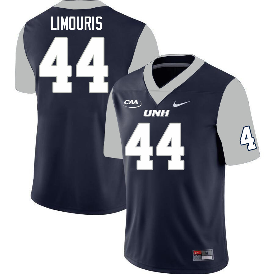 New Hampshire Wildcats #44 Denin Limouris College Football Jerseys Stitched Sale-Navy